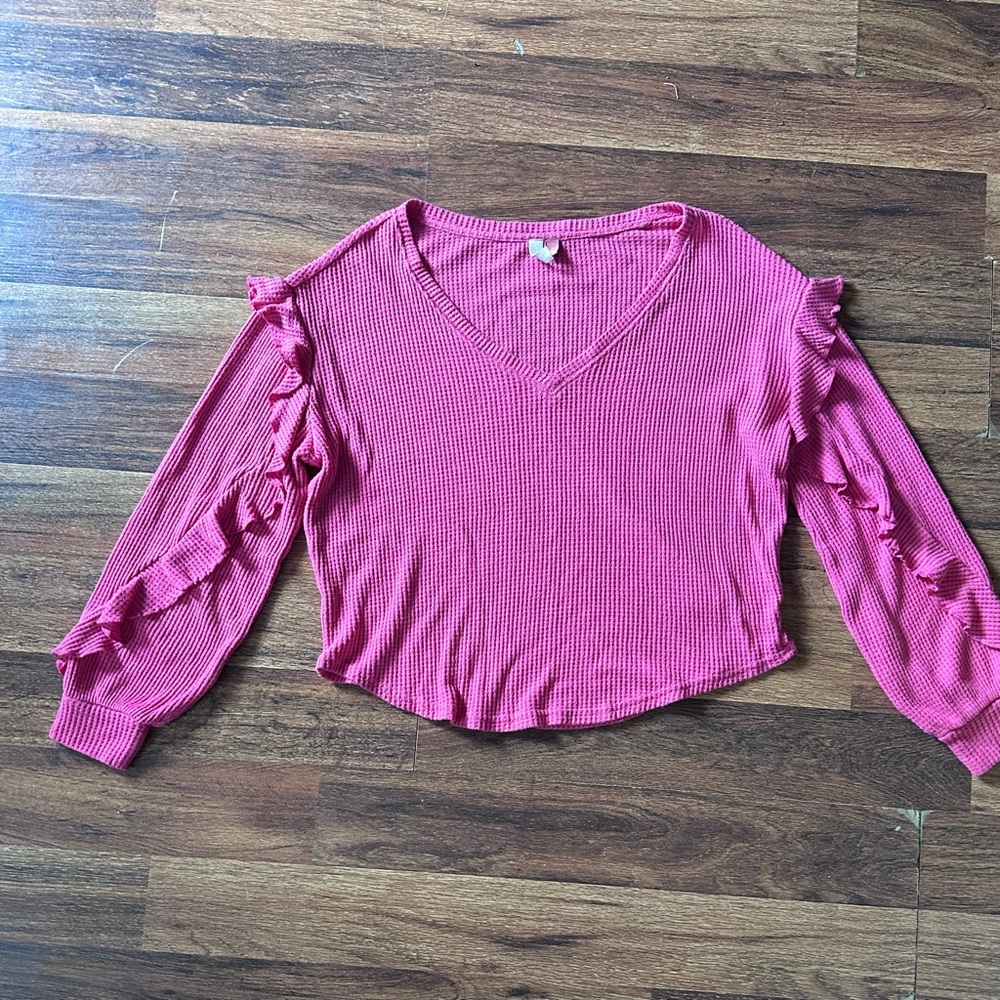 Pilcro Medium Long Sleeve Cropped Sweater